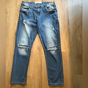 SPARK Men's Premium Denim Studio Collection Jeans, Distressed Lt Wash 40 X32